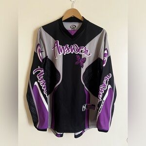 Answer Racing Electra Butterfly Women’s Motocross Jersey Size L *FLAWS*